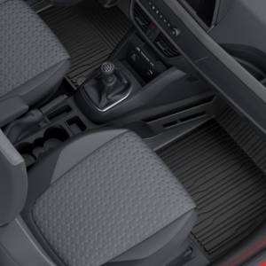 Tepih, spredaj gumiran, črn